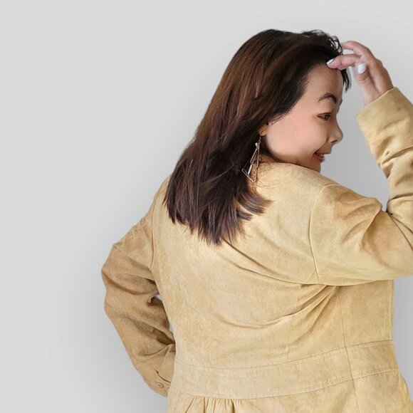 JESSICA WOMENS TAN COLOR SIZE 12 BLAZZER JACKET - Picture 8 of 9